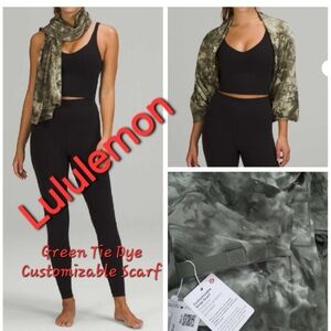 Lululemon Athletica Green Tie Dye Snap Scarf
